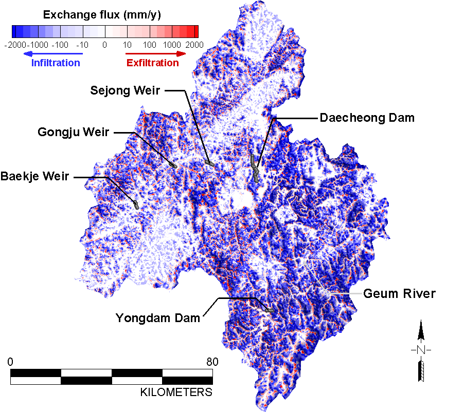 Research figure for anthropogenic effects on a basin